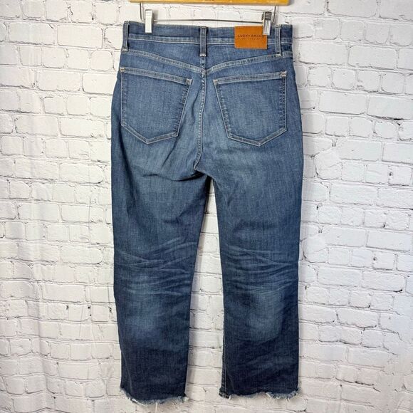 Lucky Brand High Rise Cropped Mini Bootcut Bridgette Size 10 - Picture 4 of 9